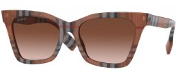 Sunglasses - Burberry - BE4346 ELSA - 396713  CHECKERED BROWN // BROWN GRADIENT