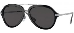 Sunglasses - Burberry - BE4377 JUDE - 300187  BLACK // DARK GREY