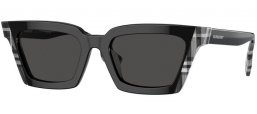 Gafas de Sol - Burberry - BE4392U BRIAR - 405187  BLACK CHECK WHITE BLACK // DARK GREY