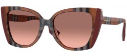 Gafas de Sol - Burberry - BE4393 MERYL - 405413  CHECK BROWN BORDEAUX // BROWN GRADIENT PINK