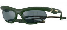 Gafas de Sol - Burberry - BE4462 - 41556G  GREEN RUBBER // GREY MIRROR BLACK