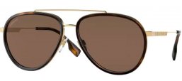 Sunglasses - Burberry - BE3125 OLIVER - 101773 GOLD // DARK BROWN