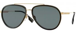 Sunglasses - Burberry - BE3125 OLIVER - 101781 GOLD // DARK GREY POLARIZED