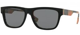 Lunettes de soleil - Burberry - BE4293 - 380687 TOP BLACK ON VINTAGE CHECK // GREY