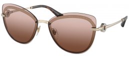 Sunglasses - Bvlgari - BV6182B - 278/13 PALE GOLD // BROWN GRADIENT