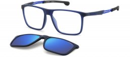 Monturas - Carrera - CA 4020/CS - FLL (5X) MATTE BLUE // CLEAR + CLIP ON BLUE MIRROR POLARIZED
