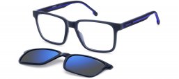 Monturas - Carrera - CA 8069/CS - FLL (5X) MATTE BLUE // CLEAR + CLIP ON BLUE MIRROR POLARIZED