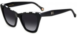 Sunglasses - Carolina Herrera - HER 0129/S - 80S (9O) BLACK WHITE // DARK GREY GRADIENT