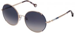 Lunettes de soleil - Carolina Herrera - SHE152 - 0492  SHINY LIGHT GOLD BLUE // BLUE PINK GRADIENT