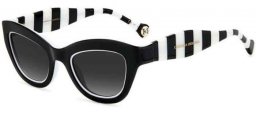 Lunettes de soleil - Carolina Herrera - HER 0086/S - 80S (9O) BLACK WHITE // DARK GREY GRADIENT