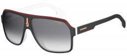 Gafas de Sol - Carrera - CARRERA 1001/S - 80S (9O) BLACK WHITE // DARK GREY GRADIENT