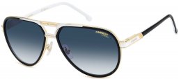 Gafas de Sol - Carrera - CARRERA 1076/S - 80S (08) BLACK WHITE // DARK BLUE GRADIENT
