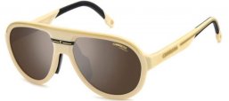 Lunettes de soleil - Carrera - C SPORT 09/S - BGH (T4) MATTE BEIGE GOLD // SILVER MIRROR