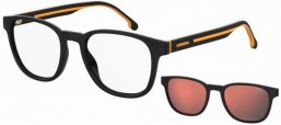 Monturas - Carrera - CA8062/CS - 8LZ (OZ) BLACK ORANGE // CLEAR + CLIP ON RED MIRROR POLARIZED