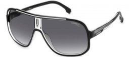 Sunglasses - Carrera - CARRERA 1058/S - 80S (9O) BLACK WHITE // DARK GREY GRADIENT