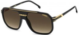 Sunglasses - Carrera - CARRERA 1077/S - I46 (86) MATTE BLACK GOLD // BLACK BROWN GREEN GRADIENT ANTIREFLECTION
