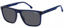 Sunglasses - Carrera - CARRERA 8064/S - FLL (IR) MATTE BLUE // GREY