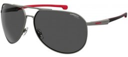 Sunglasses - Carrera - CARRERA DUCATI CARDUC 030/S - 3S3 (IR) MATTE DARK RUTHENIUM RED // GREY BLUE