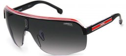 Gafas de Sol - Carrera - TOPCAR 1/N - T4O (9O) BLACK CRYSTAL BLACK WHITE RED // DARK GREY GRADIENT