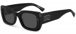 Gafas de Sol - Dsquared2 - D2 0061/S - ANS (IR) BLACK DARK RUTHENIUM // GREY