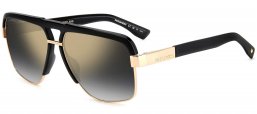 Gafas de Sol - Dsquared2 - D2 0084/S - 2M2 (FQ) BLACK GOLD // GREY GRADIENT GOLD MIRROR