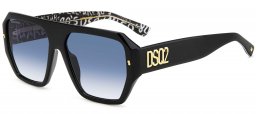 Gafas de Sol - Dsquared2 - D2 0128/S - TAY (08) BLACK PATTERNED WHITE // DARK BLUE GRADIENT