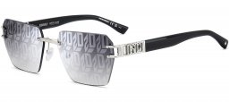 Gafas de Sol - Dsquared2 - D2 0173/S - 010 (MD) PALLADIUM // GREY TOP LINEAR MIRROR SILVER