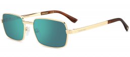 Gafas de Sol - Dsquared2 - D2 0192/S - 000 (MT) GOLD // GREEN MIRROR