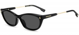 Gafas de Sol - Dsquared2 - D2 0209/G/S - 807 (IR) BLACK GREY // GREY