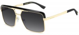 Gafas de Sol - Dsquared2 - D2 0212/S - 2M2 (9O) BLACK GOLD // DARK GREY GRADIENT