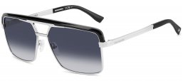 Gafas de Sol - Dsquared2 - D2 0212/S - BSC (08) BLACK SILVER // DARK BLUE GRADIENT
