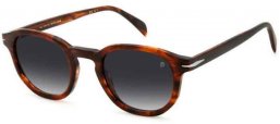 Sunglasses - David Beckham Eyewear - DB 1007/S - 0CJ (9O) MATTE STRIPED BROWN // DARK GREY GRADIENT