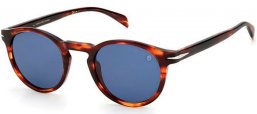 Sunglasses - David Beckham Eyewear - DB 1036/S - 0UC (KU) RED HAVANA // BLUE GREY