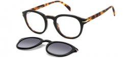 Monturas - David Beckham Eyewear - DB 1080/CS - WR7 (LB) BLACK HAVANA // + CLIP ON GREEN GRADIENT POLARIZED