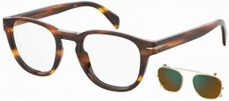 Monturas - David Beckham Eyewear - DB 1117/CS - 0UC (MT) RED HAVANA // CLEAR + CLIP ON GREEN MIRROR