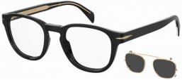 Monturas - David Beckham Eyewear - DB 1117/CS - 807 (IR) BLACK // CLEAR + CLIP ON GREY
