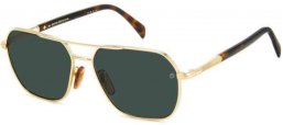 Gafas de Sol - David Beckham Eyewear - DB 1128/G/S - 06J (QT) GOLD HAVANA // GREEN