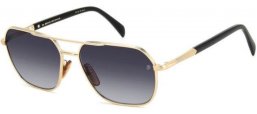 Gafas de Sol - David Beckham Eyewear - DB 1128/G/S - RHL (9O) GOLD BLACK // DARK GREY GRADIENT