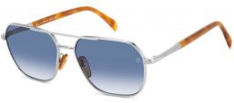 Gafas de Sol - David Beckham Eyewear - DB 1128/G/S - YL7 (08) SILVER HAVANA // DARK BLUE GRADIENT