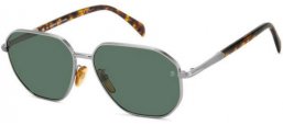 Lunettes de soleil - David Beckham Eyewear - DB 1132/F/S - 31Z (UC) RUTHENIUM HAVANA // GREEN POLARIZED