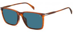 Gafas de Sol - David Beckham Eyewear - DB 1145/G/S - EX4 (KU) BROWN HORN // BLUE GREY