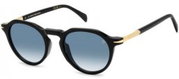 Lunettes de soleil - David Beckham Eyewear - DB 1171/S - 2M2 (08) BLACK GOLD // DARK BLUE GRADIENT