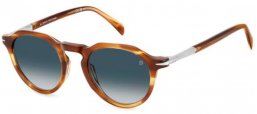 Lunettes de soleil - David Beckham Eyewear - DB 1171/S - EX4 (08) STRIPED BROWN // DARK BLUE GRADIENT