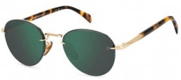 Sunglasses - David Beckham Eyewear - DB 1173/S - 06J (MT) GOLD // GREEN MIRROR