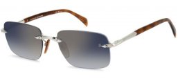 Lunettes de soleil - David Beckham Eyewear - DB 1195/S - 8JD (1V) PALLADIUM HAVANA // BLUE GRADIENT MIRROR GOLD