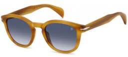 Lunettes de soleil - David Beckham Eyewear - DB 1198/S - B4L (08) YELLOW HORN // DARK BLUE GRADIENT