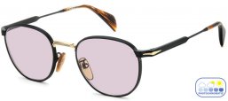 Gafas de Sol - David Beckham Eyewear - DB 1228/S - I46 (5F) MATTE BLACK GOLD // VIOLET PHOTOCHROMATIC ANTIREFLECTION