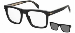 Monturas - David Beckham Eyewear - DB 7000/CS - 807 (M9) BLACK // + CLIP ON GREY POLARIZED