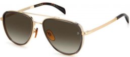 Lunettes de soleil - David Beckham Eyewear - DB 7068/G/S - 2F7 (HA) GOLD GREY // BROWN GRADIENT
