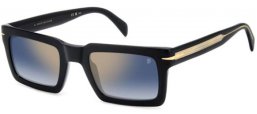 Lunettes de soleil - David Beckham Eyewear - DB 7126/S - 2M2 (1V) BLACK GOLD // BLUE GRADIENT GOLD MIRROR